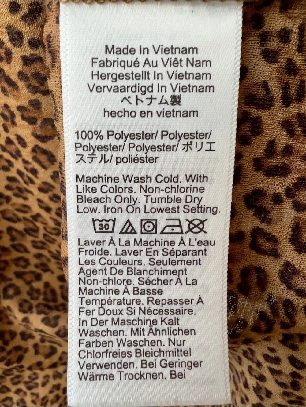 J. Crew Leopard Print Long Sleeve Tee in Tan and Brown